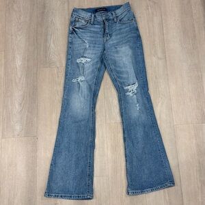 Aeropostale high rise flare distressed jean size 0R